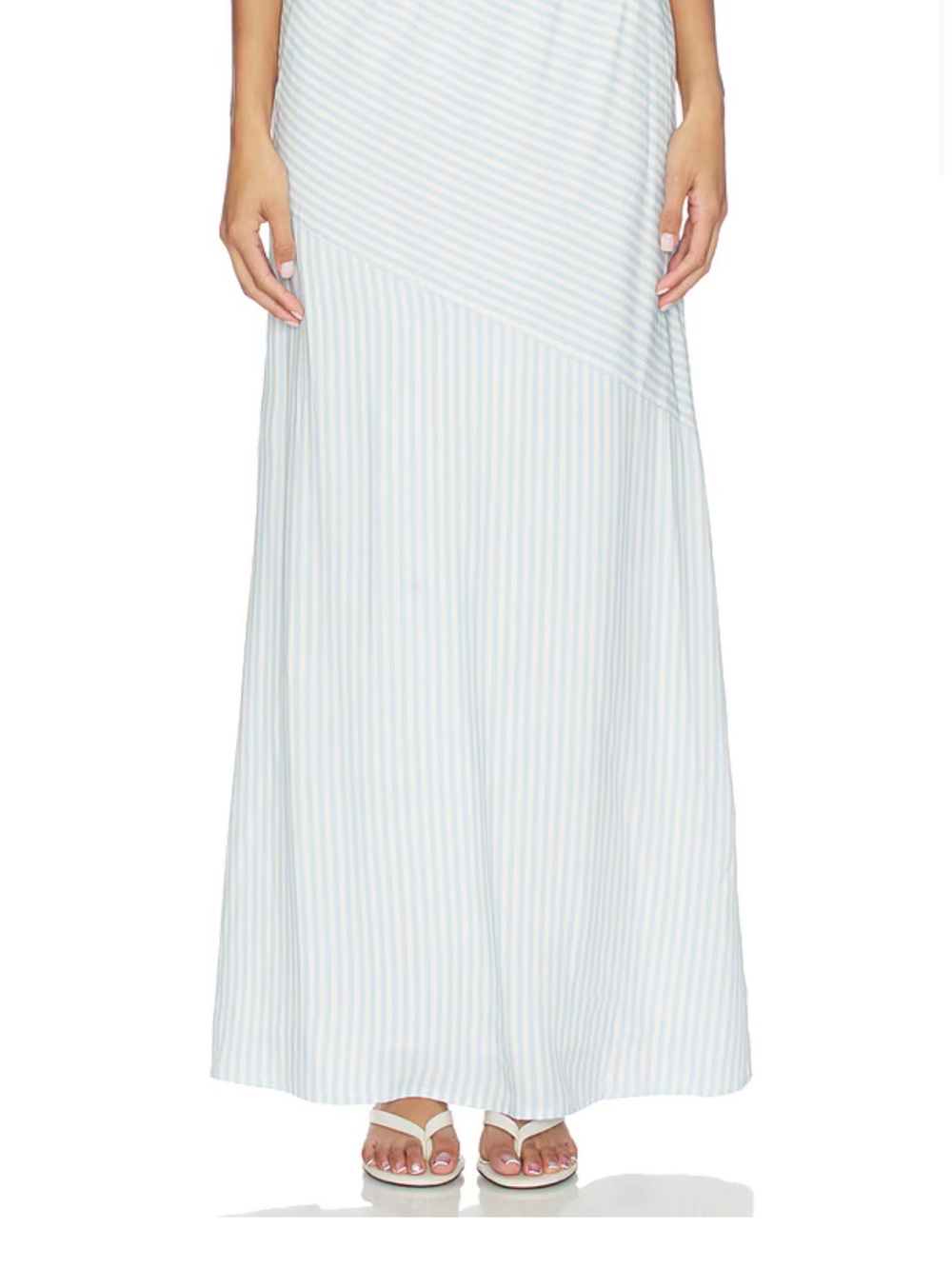 Seven wonders Light Blue Stripe Maxi Skirt